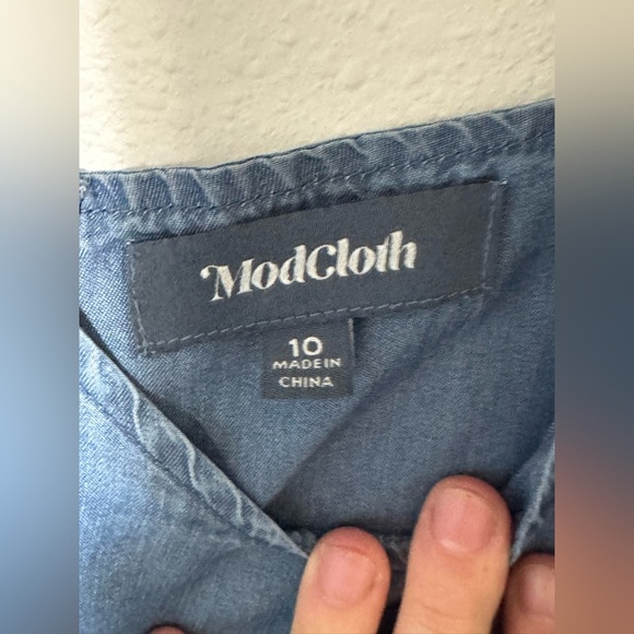 ModCloth size 10 Blue Sleeveless Dress - Picture 3 of 7